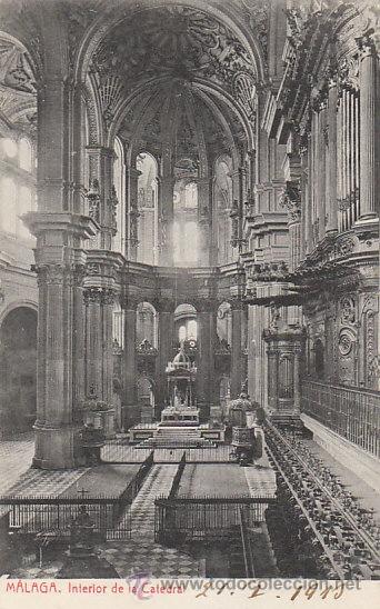 Postales: M&aacute;laga: interior de la catedral, editor: Thomas sin n&uacute;mero - Foto 1