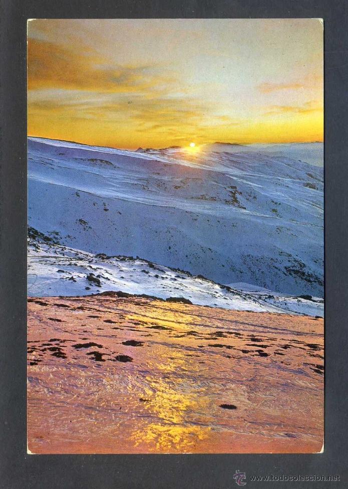 Postales: Sierra Nevada *Puesta de Sol* Ed. Kolor - Zerkowitz serie 45 n&ordm; 310. Nueva.