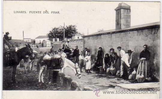 Postkarten: Linares. Fuente del Pisar. No figura editor. Reverso dividido. Sin circular.