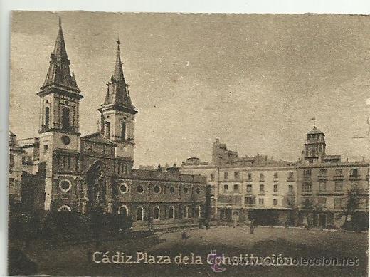 Cartoline: POSTAL ORIGINAL DECADA DE LOS 30. CADIZ. N&ordm; 781. PLAZA DE LA CONSTITUCION. VER TAMA&Ntilde;O Y EXPLICACION