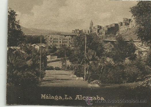 Postkarten: POSTAL ORIGINAL DECADA DE LOS 30. MALAGA. N 827. LA ALCAZABA. VER TAMA&Ntilde;O Y EXPLICACION