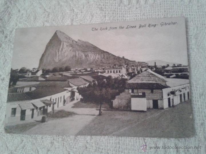 Postales: POSTAL DEL PE&Ntilde;ON DE GRIBALTAR DESDE LA LINEA DE LA CONCEPCION. A&Ntilde;OS 70