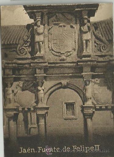 Postkarten: POSTAL ORIGINAL DECADA DE LOS 30. JAEN. 850. FUENTE DE FELIPE II. VER TAMA&Ntilde;O Y EXPLICACION