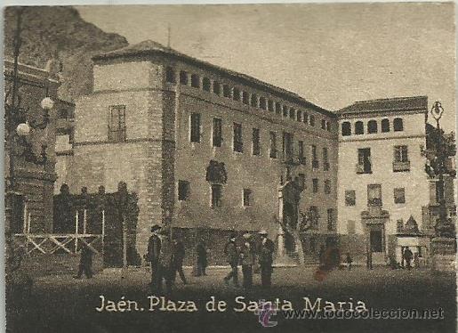 Postkarten: POSTAL ORIGINAL DECADA DE LOS 30. JAEN. 851. PLAZA DE SANTA MARIA. VER TAMA&Ntilde;O Y EXPLICACION