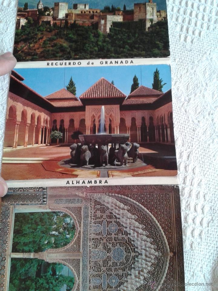 Postales: CUADERNILLO DE 10 POSTALES RECUERDO DE LA ALHAMBRA DE GRANADA.