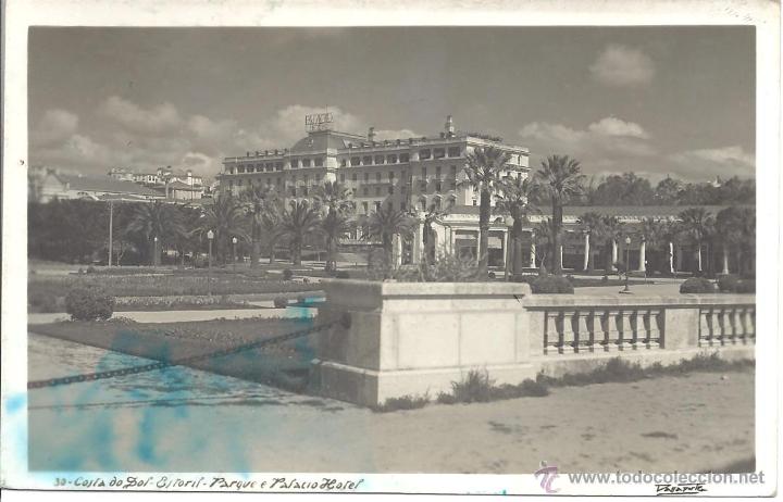 Postales: PS3686 COSTA DEL SOL 'ESTORIL - PARQUE Y PALACIO HOTEL'. CIRCULADA 1947