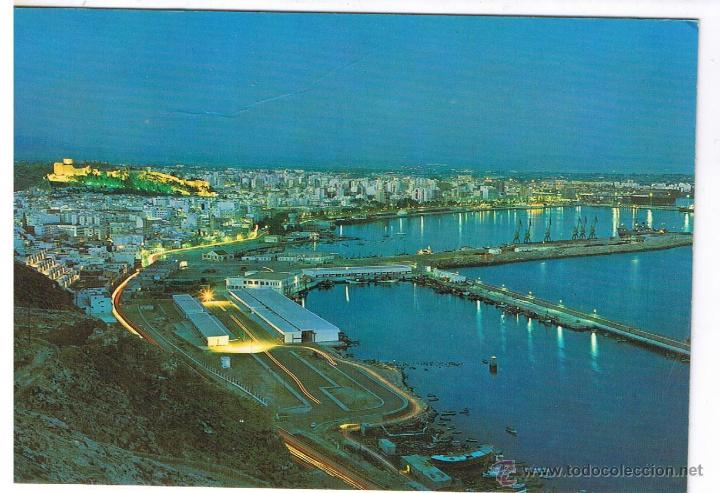 Postales: POSTAL:  ALMERIA. VISTA GENERAL NOCTURNA