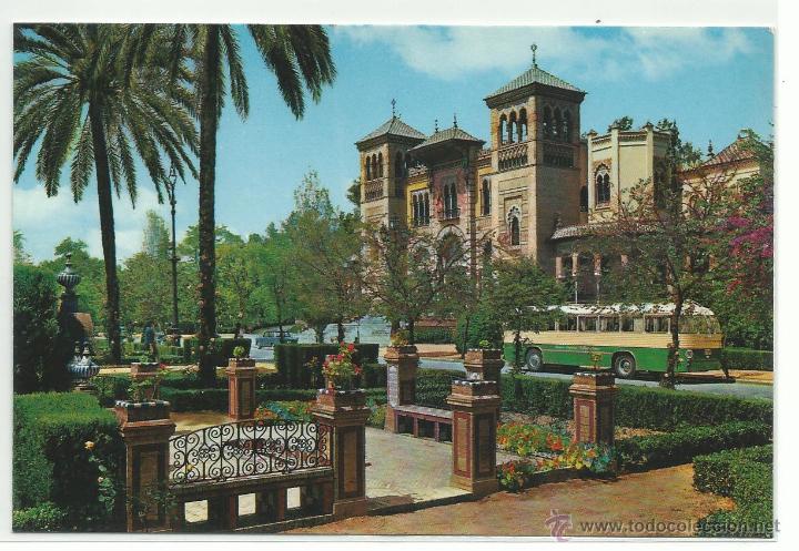 Postales: SEVILLA.-PLAZA DE AMERICA .-PALACIO MUDEJAR.-EDICION GARCIA GARRABELLA N&ordm; 4.-SIN CIRCULAR