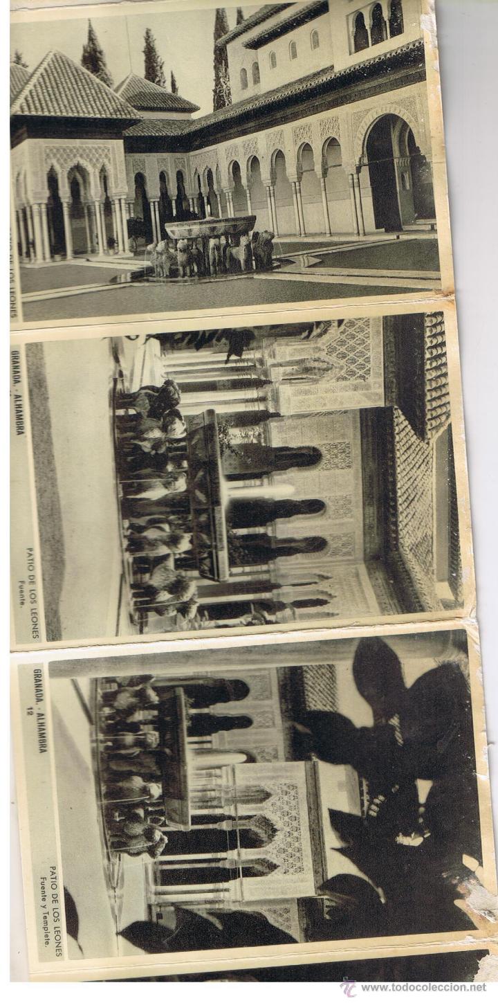 Postales: POSTAL. CADENA DE 5 FOTOS DE GRANADA - LA ALHAMBRA