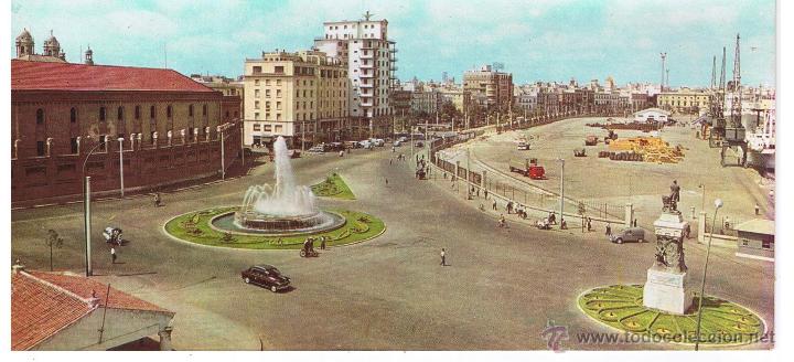 Postales: POSTAL: CADIZ. AVENIDA DEL PUERTO. (TAMA&Ntilde;O 21 x 10 APRX.)
