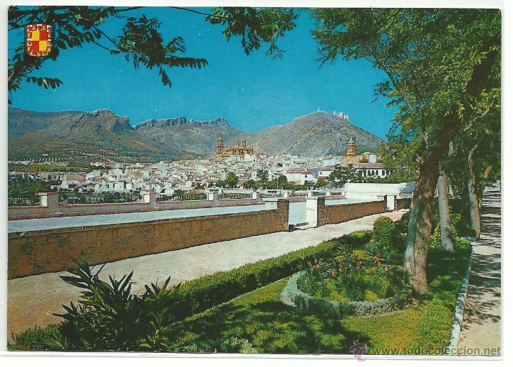 Postales: JAEN .- VISTA PARCIAL DESDE LOS JARDINES DE LA ALAMEDA.- EDICIONES FISA