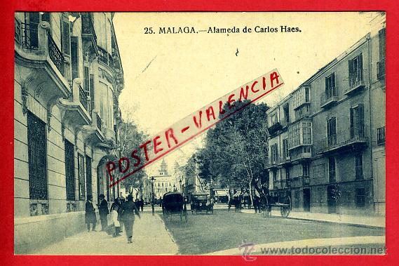 Postales: POSTAL MALAGA, ALAMEDA DE CARLOS HAES, P93159