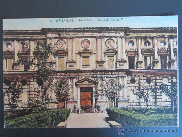 Postales: Postal Granada. Alhambra. Palacio de Carlos V. - Foto 1