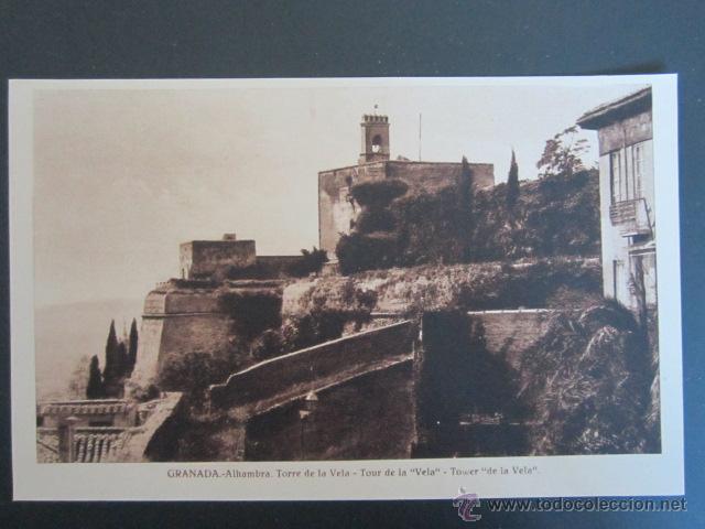 Postales: Postal Granada. Alhambra. Torre de la Vela. - Foto 1