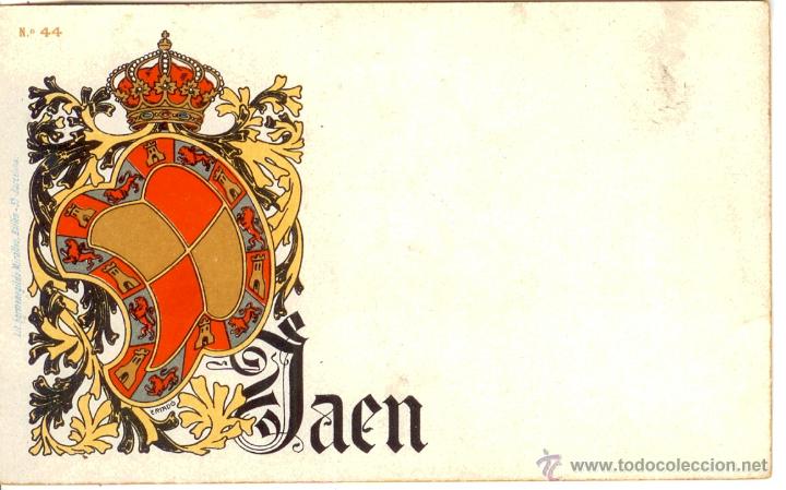 Postales: Postal Escudo Jaen - Hermenegildo Miralles n&ordm; 44 - reverso sin dividir