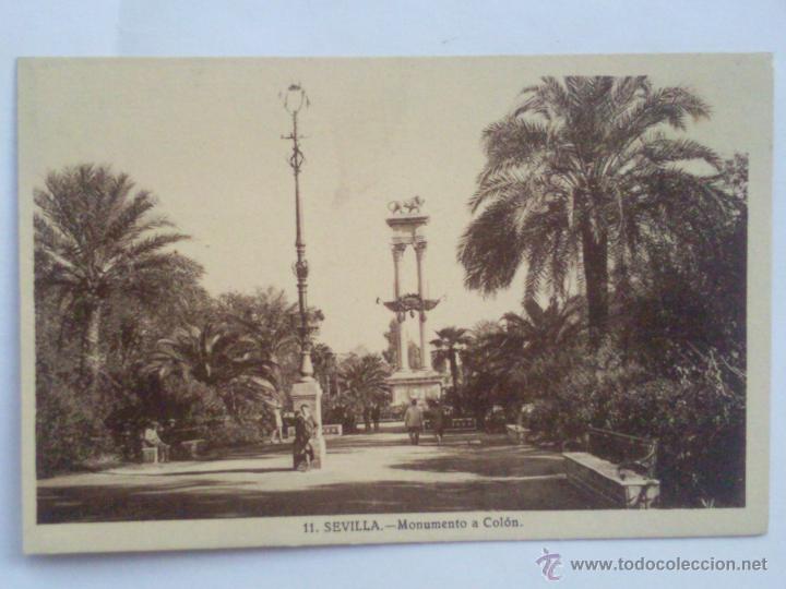 Postales: POSTAL SEVILLA, MONUMENTO A COLON - Foto 1