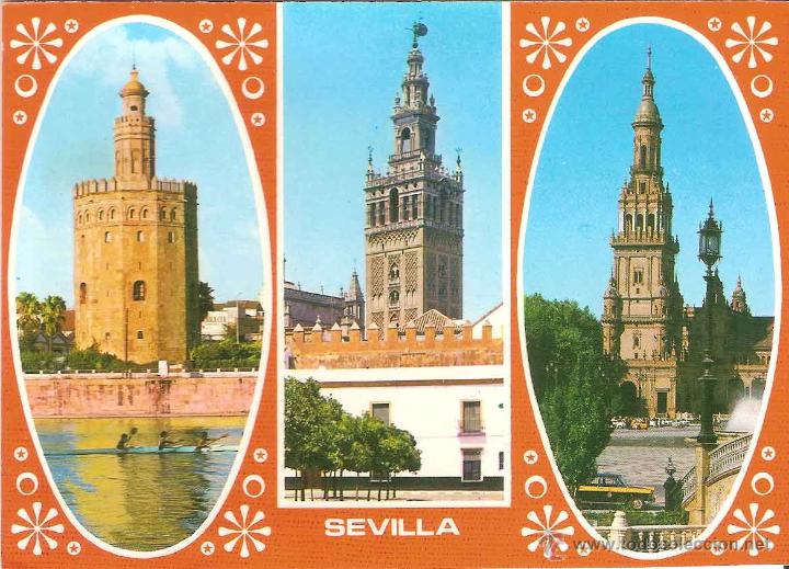 Postales: SEVILL.A, DIFERENTES ASPECTOS - COLECCI&Oacute;N TRIANA N&ordm; 2504 - SIN CIRCULAR