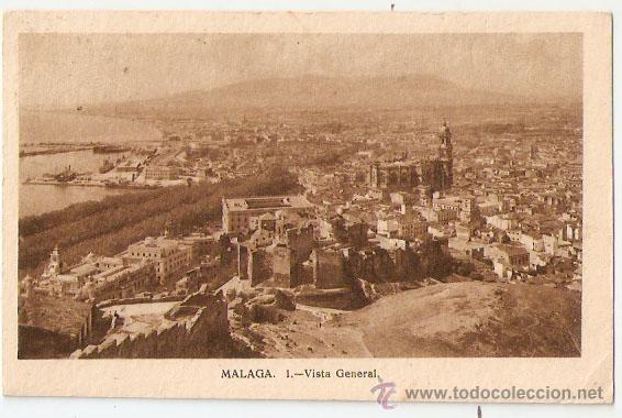 Postales: Malaga - Vista general,n&ordm; 1. Ed.Arribas. Fechada en 1950. -Vell i Bell