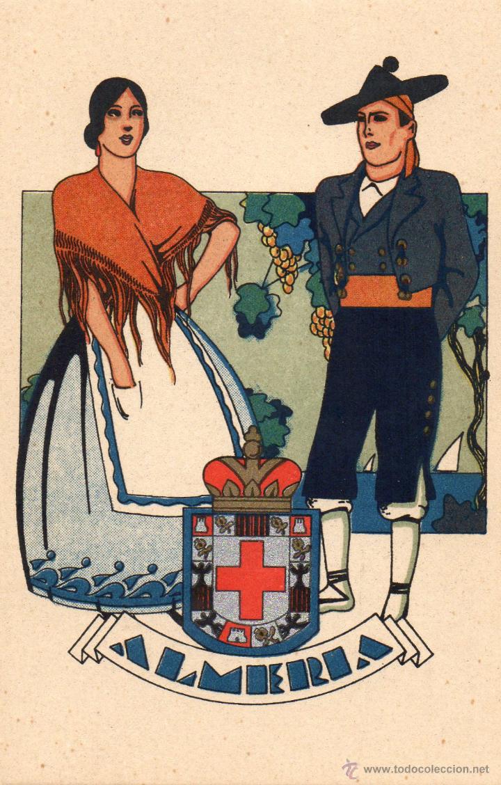 Postales: almeria trajes t&iacute;picos y escudo. serie d, n&ordm; 4