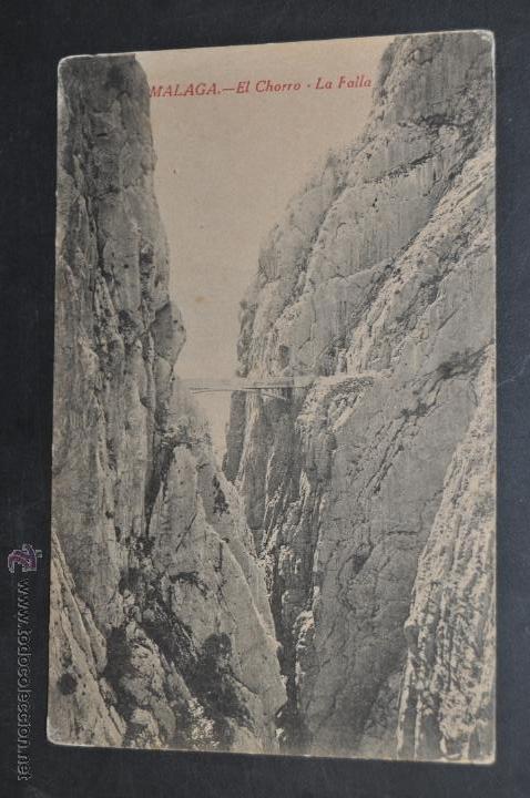 Postales: ANTIGUA POSTAL DE MALAGA. EL CHORRO, LA FALLA. SIN CIRCULAR - Foto 1