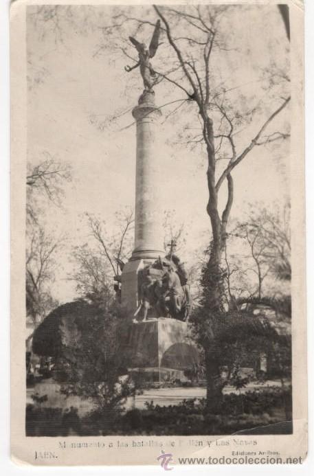Postales: POSTAL - MONUMENTO A LAS BATALLAS DE BAILEN Y LAS NAVAS - EDICIONES ARRIBAS 1945