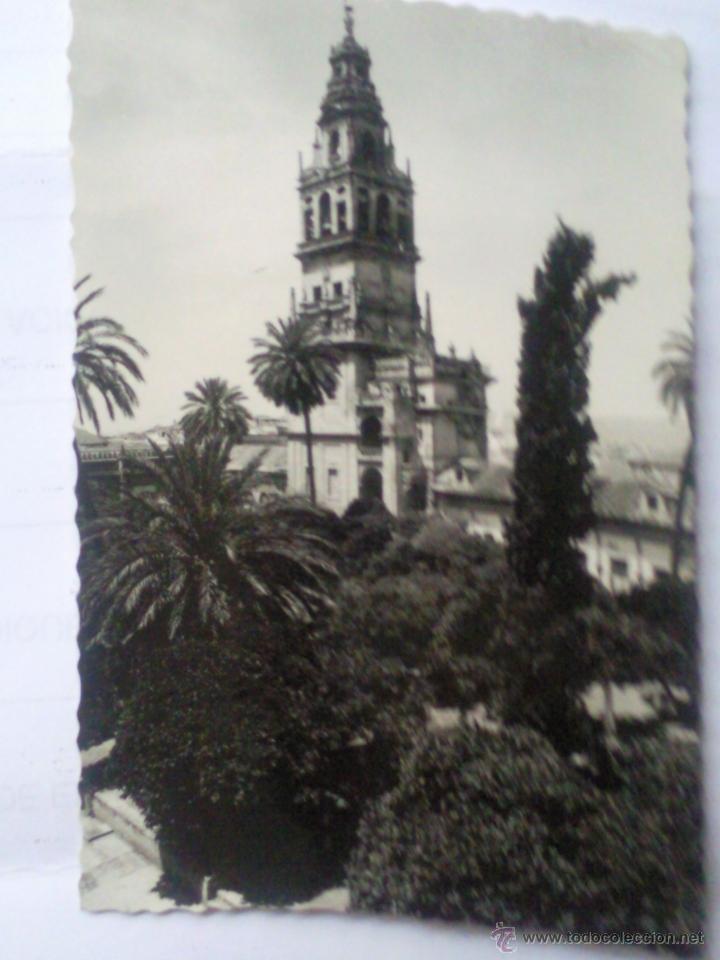 Postales: POSTAL CORDOBA, PATIO DE LOS NARANJOS Y TORRE DE LA MEZQUITA, A&Ntilde;O 1958