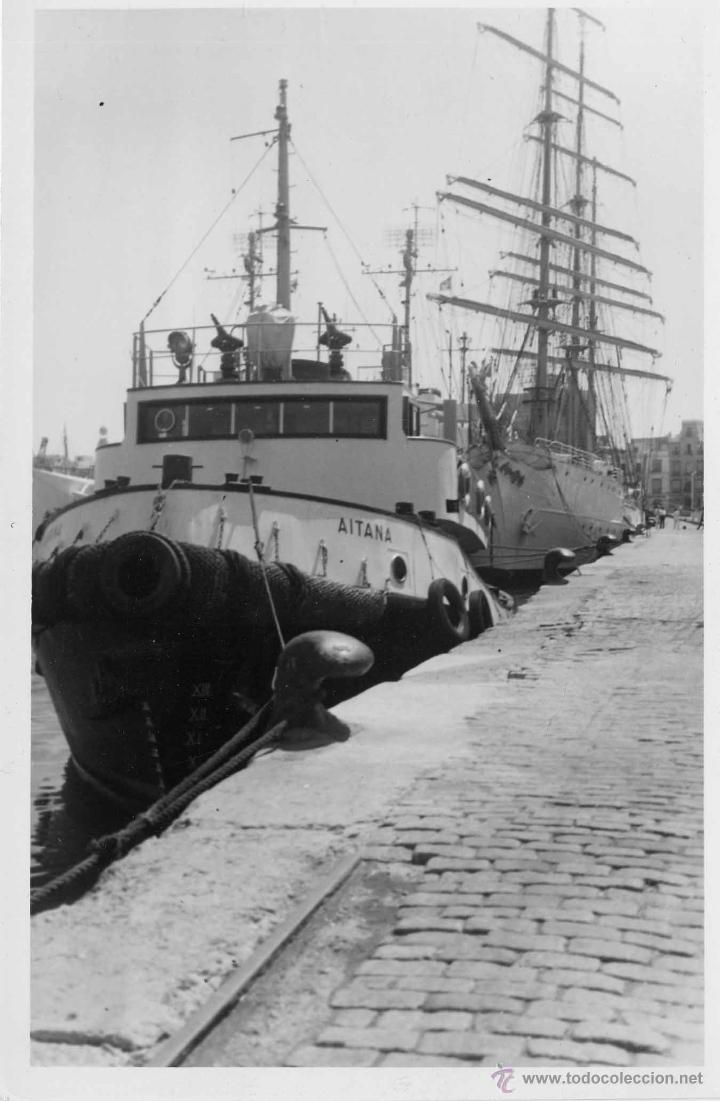 Postales: C&Aacute;DIZ.- FOTOGRAF&Iacute;A MEDIDAS 18 X 11,5 CMS- FRAGATA JUAN SEBASTIAN ELCANO