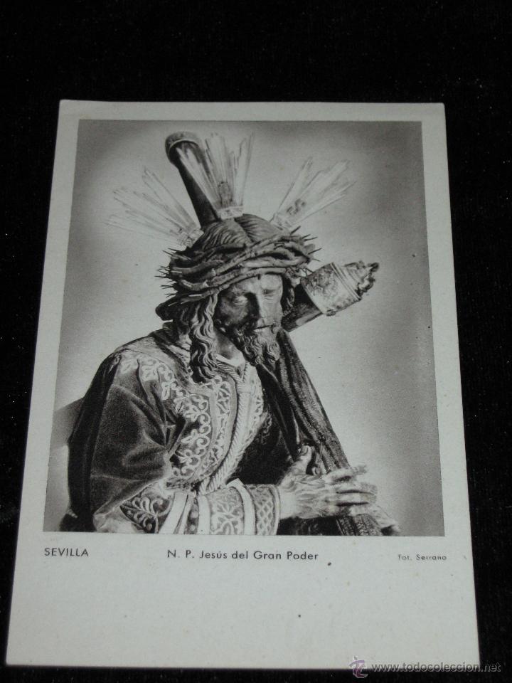 Postales: SEMANA SANTA SEVILLA - POSTAL DE 9X14 DE JESUS DEL GRAN PODER - SERRANO - Foto 1