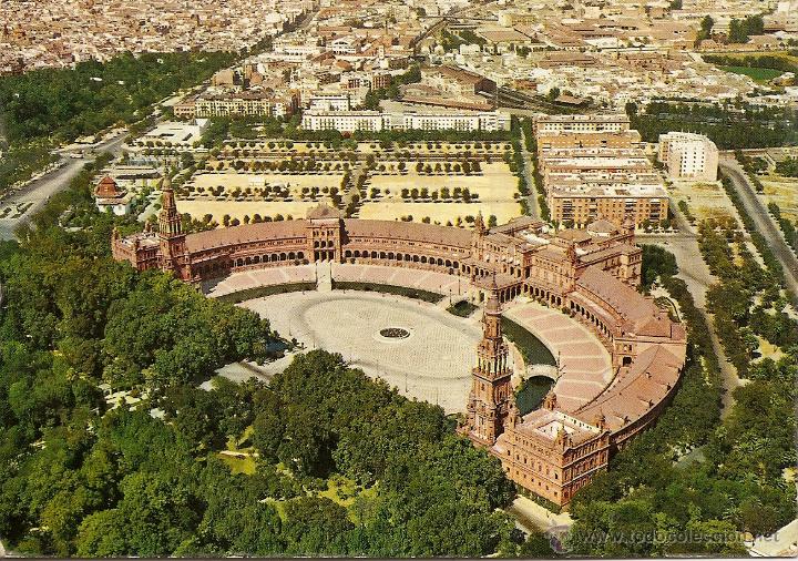 Postales: POSTAL SEVILLA- VISTA AEREA, SIN CIRCULAR