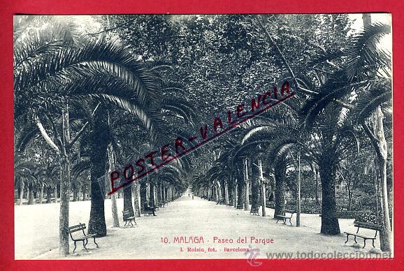 Postales: POSTAL MALAGA, PASEO DEL PARQUE, P94844