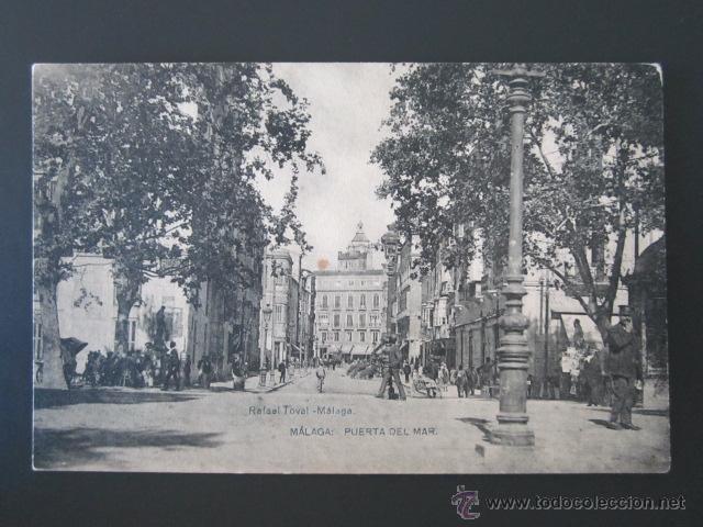 Postales: POSTAL MALAGA. PUERTA DEL MAR. - Foto 1