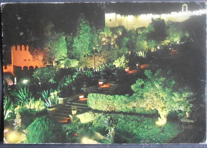 Postales: (15790)POSTAL ESCRITA,LA ALCAZABA; JARDINES,ALMERIA,ALMER&Iacute;A,ANDALUCIA,CONSERVACION: