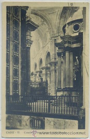 Postales: POSTAL DE CADIZ. CATEDRAL. NAVE CENTRAL. ALTAR MAYOR N&ordm; 11   P-ANC-529