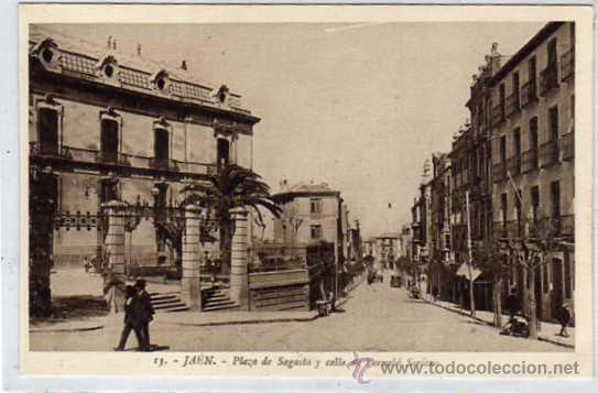 Postales: Jaen. Roisin. 13 Plaza de Sagsta y Calle de Bernab&eacute; Soriano Sin circular.