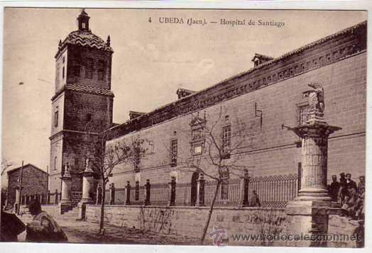 Postales: Ubeda. Jaen Hospital de Santiago. n&ordm; 4. Ed S. Adam. Sin circular.