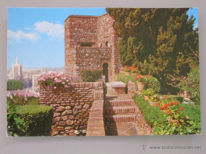 Postales: POSTAL DE M&Aacute;LAGA. A&Ntilde;O 1963. ALCAZABA Y EDIFICIO EQUITATIVA. 355 - Foto 1
