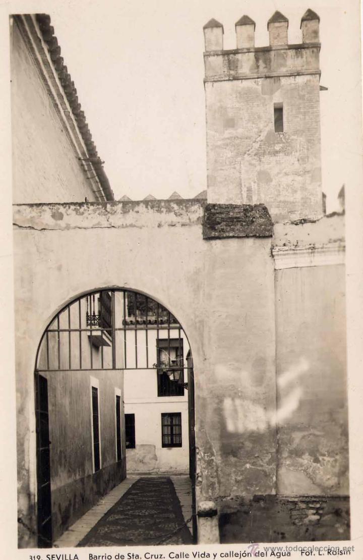 Postales: SEVILLA.- BARRIO STA CRUZ.-CALLE VIDA Y CALLEJON DEL AGUA