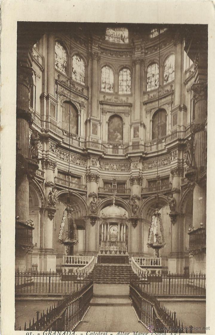 Postales: GRANADA CATEDRAL ESCRITA - Foto 1
