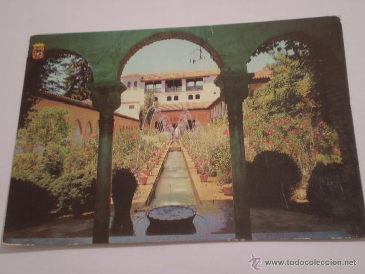 Postales: ANTIGUA POSTAL GALERIA PRINCIPAL DEL GENERALIFE.VISTA DE FRENTE.GRANADA.CUSCO.FOTOCOLOR DARVI,1964
