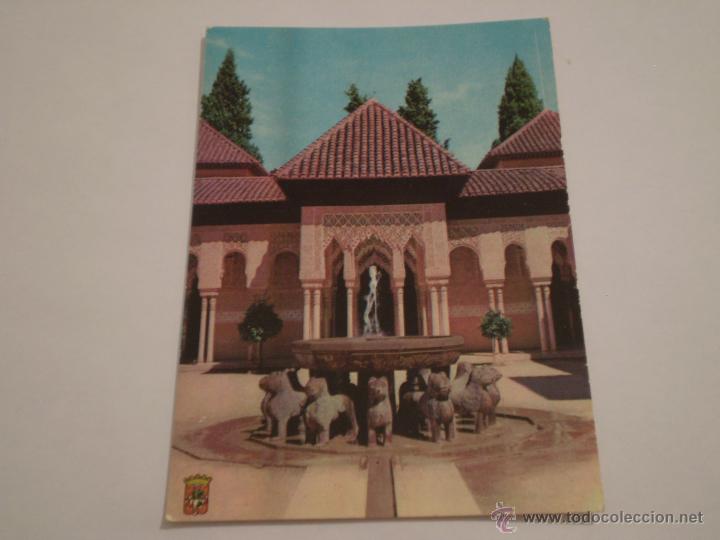 Postales: ANTIGUA POSTAL ALHAMBRA.PATIO DE LOS LEONES.CUSCO.FOTOCOLOR DARVI.1964