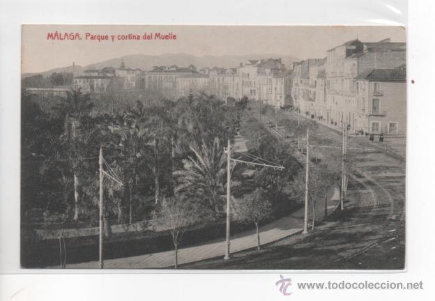 Postkarten: MALAGA .- PARQUE Y CORTINA DEL MUELLE .- FOTOTIPIA THOMAS