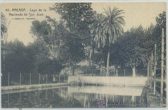 Postales: POSTAL ANTIGUA DE MALAGA. LAGO DE LA HACIENDA SAN JOSE   P-ANMA-501