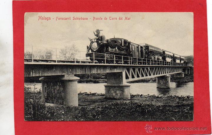 Postales: malaga. ferrocarril suburbano. domingo del rio