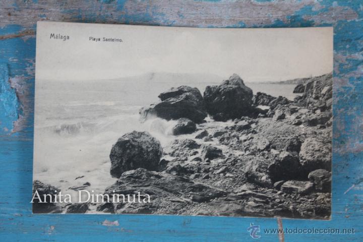 Postales: ANTIGUA POSTAL DE MALAGA - PLAYA SANTELMO - NO CIRCULADA - EN PERFECTO ESTADO -