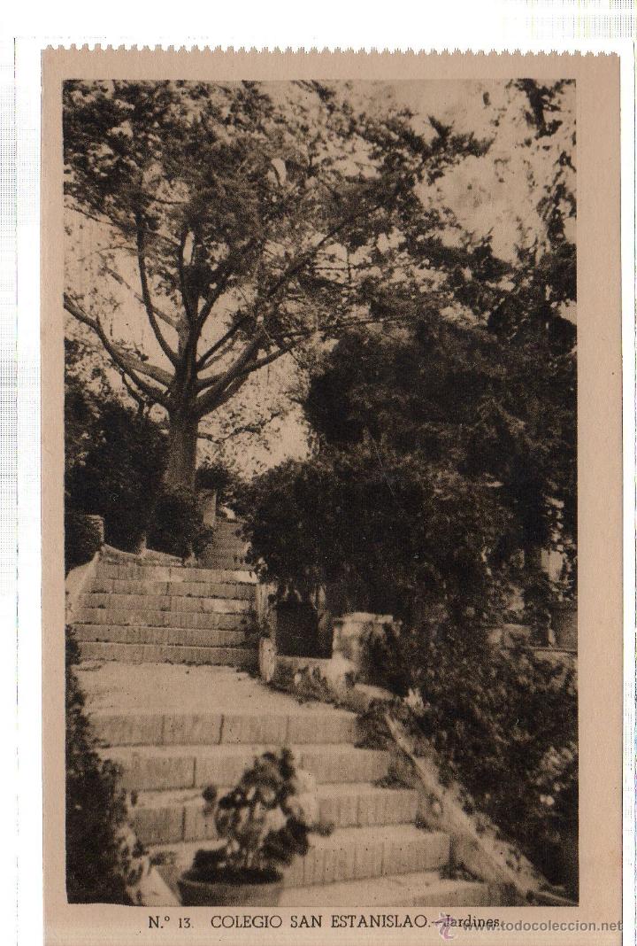 Postkarten: TARJETA POSTAL DE MALAGA. COLEGIO SAN ESTANISLAO. JARDINES. N&ordm; 13.