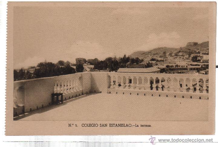 Postkarten: TARJETA POSTAL DE MALAGA. COLEGIO SAN ESTANISLAO. LA TERRAZA. N&ordm; 5.