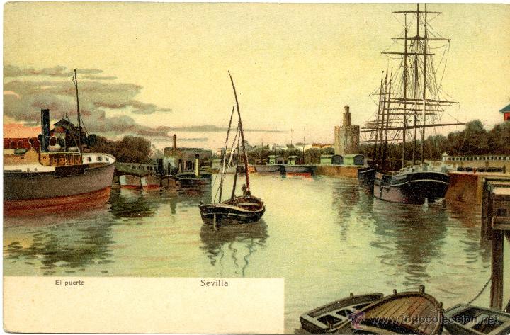Postales: Sevilla. El puerto - Foto 1