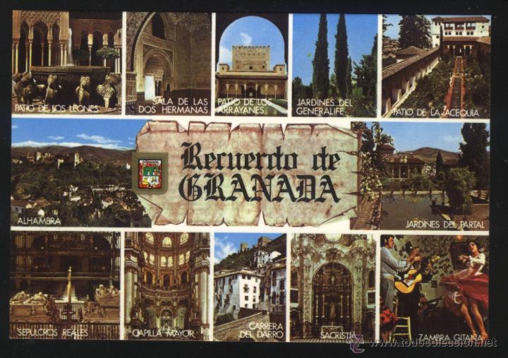 Postales: A-0520- RECUERDO DE GRANADA