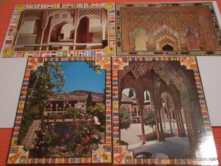 Postales: CONJUNTO DE 4 POSTALES.GRANADA.KOLOR ZERKOWITZ.F.GALLEGOS.A&Ntilde;OS 70