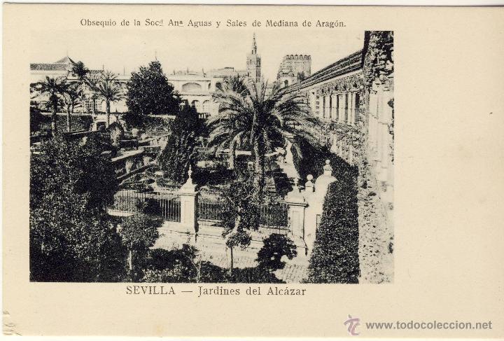 Postales: SEVILLA.- JARDINES DEL ALC&Aacute;ZAR.-HACE M&Aacute;S DE CIEN A&Ntilde;OS.- SIN USAR.-